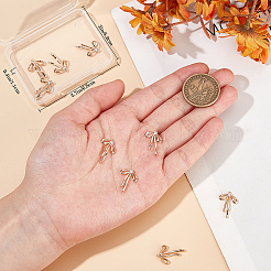 6 пара латунных подвесок с микропаве из прозрачных кубических цирконий KK-BBC0014-19