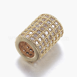 Perline zirconi micro pave  in ottone&nbsp;ZIRC-A008-17G