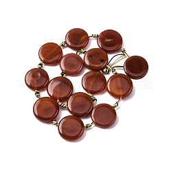 Нити из натурального полосатого агата/полосчатого агата в форме монеты G-NH0040-01C