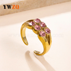 Manschettenringe aus Edelstahl 304 mit Zirkonia-Pavé&nbsp;WG0CBCB-01