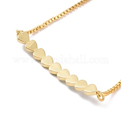 Браслет-слайдер с эмалевым сердцем и фианитом BJEW-E015-05G-M