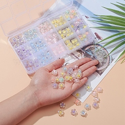 240шт 15 стиля прозрачные акриловые бусины&nbsp;TACR-YW0001-39