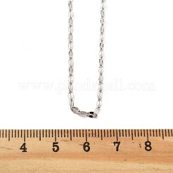 Латунные цепочки с тиснением ожерелья для женщин NJEW-D302-23P