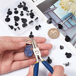 30 шт. фурнитура для сережек-гвоздиков из нержавеющей стали 304 3 размера STAS-SC0004-32