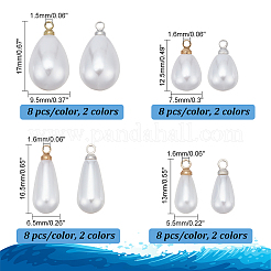 64 pz 8 pendenti in plastica ABS con perle finte&nbsp;FIND-PH0010-94