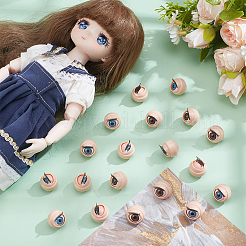 16 пара 2 стиля абс кукла ремесло мультфильм подвижный глаз&nbsp;DIY-PH0032-37