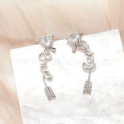 Серьги-гвоздики из циркония&nbsp;EJEW-M077-11P