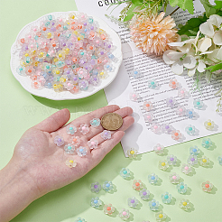 300шт матовые прозрачные акриловые бусины&nbsp;OACR-UN0001-12