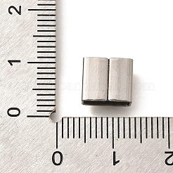 Charms scorrevoli quadrati in acciaio inossidabile 304 stile lettera&nbsp;STAS-L132-26O