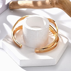 Латунь манжеты браслеты для женщин&nbsp;BJEW-F482-09G