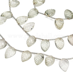 Collares de cuentas talladas de cuarzo verde natural&nbsp;GG-CBA0C95-E11