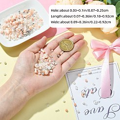 ベーキングペイント ガラスシードビーズ 50g  ジュエリー作りのための  混合図形  桃パフ  1.8~9.2x2.2~9.2x3.5~9.2mm  穴：0.7~2.5mm&nbsp;GLAA-SZ0002-10B