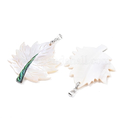 Подвески из натуральных ракушек пауа и белых ракушек&nbsp;KK-C135-03P