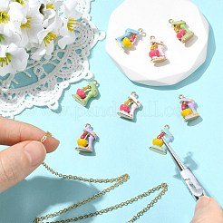 8pcs 4 pendentifs en alliage de couleurs&nbsp;ENAM-CJ0007-54