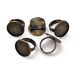 Messing verstellbare Ringrohling Basis Cabochon Fassung Komponenten&nbsp;KK-O003-05AB-NF