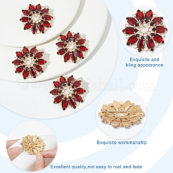 Bottoni con gambo in strass in lega da 4 pezzo&nbsp;BUTT-FG0001-26B