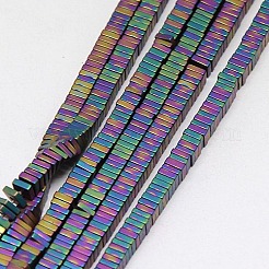 Electroplate non magnetici ematite Perle sintetiche heishi fili&nbsp;G-J171B-3x3mm-M