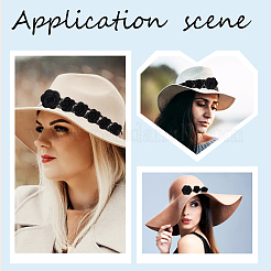 3d цветок розы полиэстер компьютеризированный вышитый орнамент аксессуары&nbsp;DIY-NB0008-21C