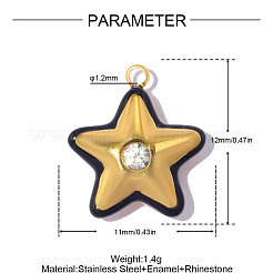 304 Edelstahl-Emaille-Anhänger&nbsp;STAS-OY017-86G