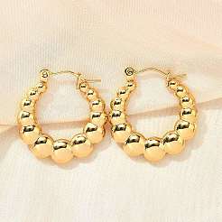 Серьги-кольца из нержавеющей стали 304 для женщин EJEW-L296-061G