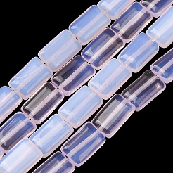 オパールビーズ連売り  長方形  9.5x7.5x3.5mm  穴：1mm  39個/連  14.88インチ（37.8cm）&nbsp;G-L557-15D