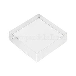 Acrylic Display Bases, Square, Clear, 80x80x25mm