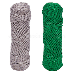 ARRICRAFT 2Rolls 2 Colors Jute Cord, Jute String, Jute Twine, for Jewelry Making, Mixed Color, 2mm, about 50m/roll, 1roll/color