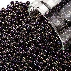 TOHO Round Seed Beads, Japanese Seed Beads, (6CF) Transparent Frost Amethyst, 11/0, 2.2mm, Hole: 0.8mm, about 50000pcs/pound