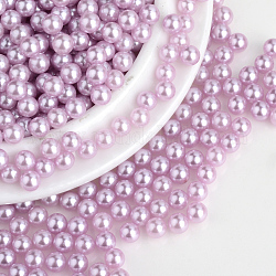 Perline acrilico perla imitato, Senza Buco, tondo, prugna, 10mm, circa 1000pcs/scatola