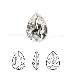 Diamantes de imitación de cristal austriaco, 4320, pasiones de cristal, Aluminio, pera facetas piedra de lujo, 001 _crystal, 18x13x5mm