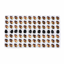 Полупрозрачные стеклянные кабошоны k9, плоский зад, слеза, цвет шоколада, 8.5x6x3.5 мм, около 84 шт / упаковка