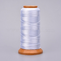 Polyesterfäden, für Schmuck machen, weiß, 1 mm, ca. 284.33 Yard (260m)/Rolle