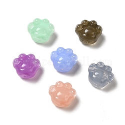 Perline acrilico opaco, zampa di gatto, colore misto, 16x18.5x13mm, Foro: 2.5 mm, circa 217pcs/500g