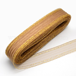 Netzband, Kunststoffnetzfaden Kabel, mit goldenen Metallic-Kabel, Peru, 7 cm, 25 Yards / Bündel