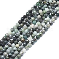 Fili di perle di quarzo smeraldo naturale, tondo, 6mm, Foro: 0.8 mm, circa 63pcs/filo, 15.35 pollice (39 cm)