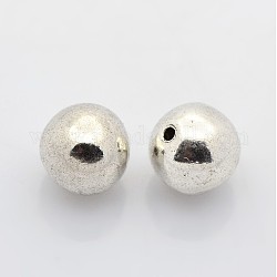Perline in lega stile tibetano, tondo,  piombo e cadmio libero, argento antico, 8mm, Foro: 1 mm