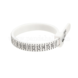 Medidor de anillos, medida estadounidense oficial de los dedos, cinturón de medición de calibre de dedo para hombres y mujeres, blanco, 11.5x0.5x0.15 cm