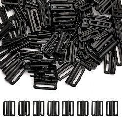 Chgcraft 80 комплект пластиковых зажимов для бикини, запасная часть застежки бюстгальтера, застежка на нижнее белье, чёрные, 24x18.5x5 мм, отверстие : 19x2 мм