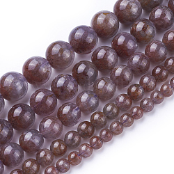 Auralite naturelle 23 rangs de perles, ronde, 10.5~11mm, trou: 0.8mm, environ 36 pcs/chapelet, 14.9 pouces (38 cm)