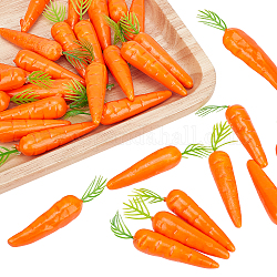Mini-Schaumimitat Karotten, künstliches Gemüse, für Puppenhauszubehör, das Requisitendekorationen vortäuscht, orange, 80~85x14~15.5 mm