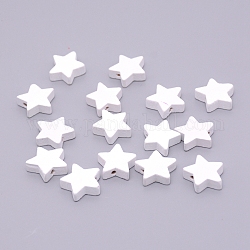 Natural Wood Beads, DIY Jewelry Pendants Accessories, White, 18x18.5x6mm, Hole: 3mm
