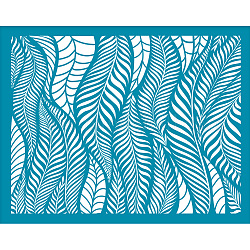 Olycraft 5x4 pollice stencil di argilla foglie di piante serigrafia stencil salice nel vento mesh transfer stencil riutilizzabile mesh stencil per argilla polimerica creazione di orecchini di gioielli