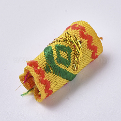Tuch elastischen Haargummis, Pferdeschwanzdekoration, für afrikanisches Geflecht Reggae Haarschmuck, Farbig, 10x20 mm, Innendurchmesser: 8 mm