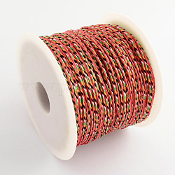 Плетеный нейлоновый шнур для китайского материалы узлов, красочный, 1.5 мм, около 109.36 ярда (100 м) / рулон