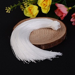 Décoration de pendentif de gland en nylon de beau design, blanc, 160x18mm, Trou: 4mm