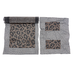 Ensemble d'accessoires de fabrication de sac à main en strass en verre, avec quadrillage, couleur mixte, 39x22x0.4 cm, 2 pièces / kit