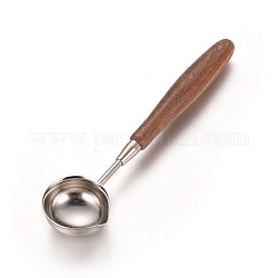 Железная восковая палочка тающая ложка, с деревянной ручкой, платина, 115x28.5x12.5 мм