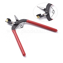 Carbon Steel Jewelry Pliers, for using with Clamping Rhinestone Beads, Red, Gunmetal, Fit for 16mm Rhinestone, 155x110x10mm
