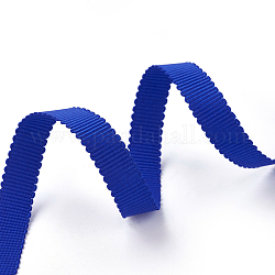 La cinta del grosgrain del poliester, cinta de petersham, para la fabricación de la joya, azul oscuro, 3/8 pulgada (10 mm), 50yards / rodillo (45.72 m / rollo)