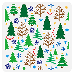 Animal de compagnie évider dessin peinture pochoirs, pour scrapbooking bricolage, album photo, motif d'arbre de Noël, 30x30 cm